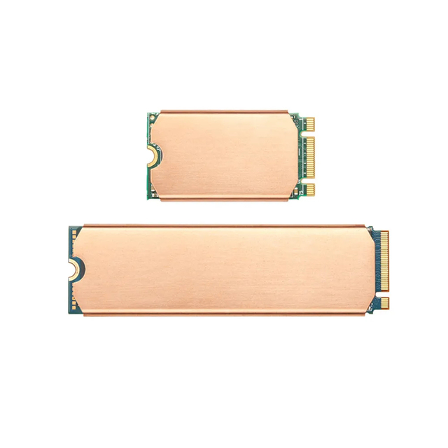 Copper M.2 HeatSink Hard Disk Heat Sink with Thermal Solid State Disk Radiator 0.5mm 401W with Pads for M.2 2242 2280 NVMe SSD