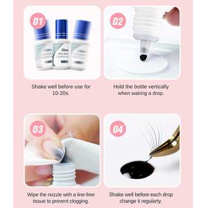 Cá Nhân <span class=keywords><strong>Lash</strong></span> Keo Biểu Tượng Tùy Chỉnh Tốt Nhất Hàn Quốc Mạnh Mẽ Lông Mi Mở Rộng Keo - Product Image 4