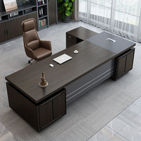 Bureau de direction en bois massif convertible en forme de L, design moderne 2025, pour le bureau à domicile