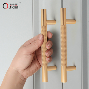 Oukali Mỹ đơn giản tủ xử lý 128mm đồ nội thất tủ kunrled Thiết kế phòng ngủ tủ quần áo kéo nhôm núm xử lý - Product Image 6