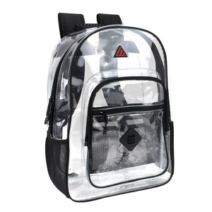 <span class=keywords><strong>Sac</strong></span> <span class=keywords><strong>à</strong></span> <span class=keywords><strong>dos</strong></span> en PVC transparent robuste avec fermeture <span class=keywords><strong>à</strong></span> glissière et sangle renforcée, idéal pour l'université, le travail, toutes saisons - Product Image 2