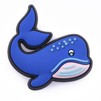 Breloques en PVC pour chaussures, animaux marins, breloques pour sabots, requin baleine, dauphin, orca, pour sabots, sandales de plage, décoration