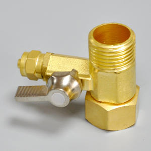 Robinet à bille en cuivre pur, raccord en T 4 à 2 pour purificateur d'eau, connecteur de tuyau de 1/2 pouce - Product Image 5