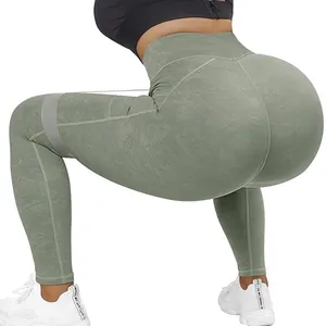 Customize Gym V Waist Leggings For Women Workout Butt Lifting Yoga Pants Sports Fitness Yoga Leggings With Pocket