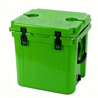 Glacière portable moderne rotomoulée, isotherme, étanche, réutilisable, 33QT, pour camping et pique-nique en extérieur, avec trou de drainage pour boîtes alimentaires