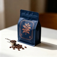 Sachets de café personnalisés en gros à huit soudures, pochettes d'emballage de café hermétiques à fermeture éclair pour grains et poudre de café