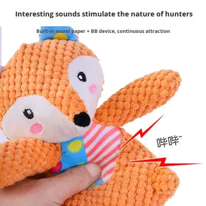 Çevre dostu dayanıklı sevimli köpek çiğnemek ses oyuncak peluş hayvan serisi tasarım - Product Image 2