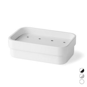 Jabonera de Melamina Saeta 130x85x60 mm Blanca Rectangular con Orificios de Drenaje para Baño - Product Image 2