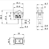 Mini interrupteur à bascule KCD11-101 2 broches 3 broches 2 positions 3 positions Interrupteur à bascule d'alimentation à enclenchement rapide 6A 250V