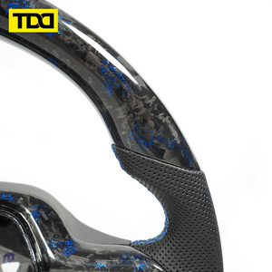 Volant en fibre de carbone forgé sur mesure TDD Factory, motif bleu, compatible avec Ford Raptor 2015-2020 - Product Image 3