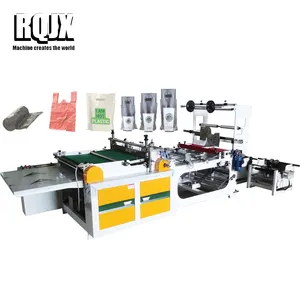automatic recycle plastic garbage bag forming machine PLA biodegradable PE shopping T-Shirt vest Bag Making Machine