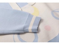 Pull en tricot personnalisé pour femmes à manches longues, col rabattu, pull en tricot pour femmes, épaules tombantes, dessin animé, jacquard, pull en tricot pour femmes