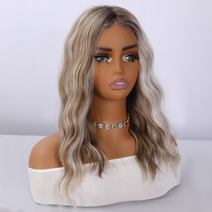 Nouvelle mode 2026 Perruque bouclée dégradée brune en dentelle synthétique 15,5*4cm Élégante SM9203 Appelz-moi pour confirmer l'inventaire - Product Image 5