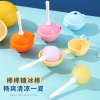 Moule à glaçons sucette en silicone pour glaçons boule de whisky Popsicle fait maison bac à glaçons en plastique pour mélange ménager boîte à glaçons congelée pour la fabrication
