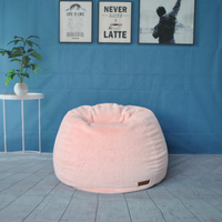 Sac de haricot rond en fourrure de lapin