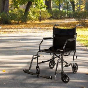 Sedia a Rotelle Pieghevole MSMT di Alta Qualità, Leggera in Metallo, Portatile, Manuale per Disabili e Anziani, Capacità 136 kg, Garanzia 5 Anni - Product Image 6