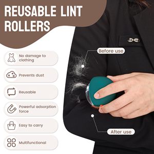 Rouleau anti-poils réutilisable Petdom en gel, éliminateur de poils d'animaux, rouleaux améliorés, boule collante lavable - Product Image 3