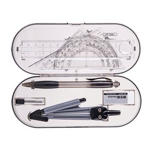 High Quality 8 Pieces Professional School Box Students Geometry Ruler Set Metal <b>Drawing</b> Compass for <b>Office</b> - Product Image 2