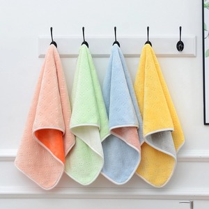 Toalla de Baño de Felpa Coral, Color Sólido, Rectangular, Resistente a las Pelusas, Absorbente, para Uso Doméstico, 170g 200g, Toallas de Dos Colores - Product Image 2