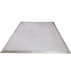 High Gloss White Plywood Madeira Removível Dance Floor Não-buracos Fácil Limpar Brilhante White Wedding Dance Floor Para Casamentos Contratar