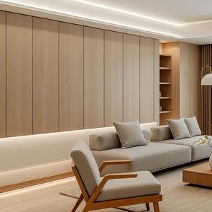 Système d'armoires de cuisine en bois massif de chêne sur mesure pour toute la maison, style moderne crème - Product Image 5