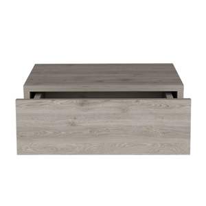 DB Modern 5'H <b>Light</b> Gray Floating Nightstand <b>Wall</b>-<b>Mounted</b> <b>Bedside</b> Shelf with Drawer - Product Image 4