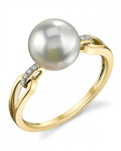 Anillo de Compromiso Solitario con Perla Personalizado con Logotipo, Oro Amarillo de 14K, Joyería, Perlas de Agua Salada Sueltas al por Mayor, Joyería <span class=keywords><strong>James</strong></span> <span class=keywords><strong>Allen</strong></span> - Product Image 1