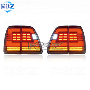 RAYSEZE <span class=keywords><strong>LX</strong></span> para Lexus 1998 2006 LX470, 3 lentes modificados, faro delantero alto bajo de haz, actualización de Faro, lámpara trasera, luz de freno roja - Product Image 2