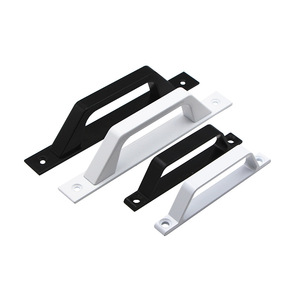 Manija de puerta corredera de aleación de aluminio, diseño minimalista en negro y blanco, tamaño grande y pequeño, para puertas y ventanas, fácil instalación en superficie. - Product Image 2