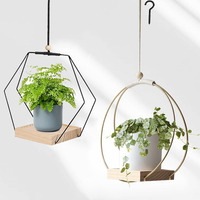 Porte-pot de fleurs suspendu en métal de style bohème européen, durable, pour plantes d'intérieur et d'extérieur, panier pour plantes pour la décoration du jardin