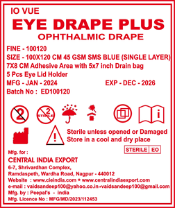 Drap oculaire ophtalmique, barrière chirurgicale pour le contrôle des infections, protection du visage et de la zone des yeux pour instruments optiques et lentilles propres - Product Image 6