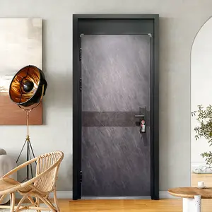 ประตูกันขโมยประตูเหล็กชุบสังกะสีกันขโมยแบบทันสมัยพร้อมแผงสไลด์