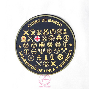 Selbst klebende Heat Cut Border Merrow Aufnähen Aufbügeln PVC Patch Kleidungs stück Zubehör Anpassung - Product Image 1