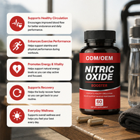 Capsules d'oxyde nitrique pour le soutien du flux sanguin et la santé cardiovasculaire – Complément alimentaire en marque blanche, OEM, ODM, approvisionnement en gros