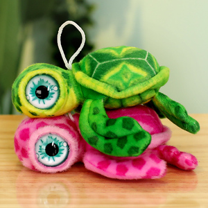 Colorido 18cm bebé Tortue ojo grande tortuga marina juguete de peluche tela de diseño personalizado anfibio reptil niños personaje único muñeca Decoración - Product Image 6