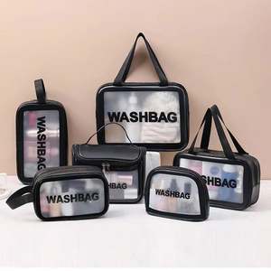 Custom Logo Waterproof Pink Girl Transparent Toiletry Pouch PU PVC Wash <b>Bag</b> <b>Travel</b> Clear PVC <b>Cosmetic</b> <b>Bag</b> Makeup <b>Bag</b> - Product Image 1