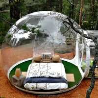 Tente à bulles gonflable transparente remplie d'air avec fenêtre pour le camping en plein air, l'hôtel, l'événement, l'abri