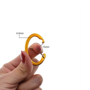 Tùy Chỉnh Nhanh Treo Mini Khóa Móc Clip Nhôm Hình Bầu Dục Nhỏ Cắm Trại <span class=keywords><strong>Carabiner</strong></span> Dây Cổng Keychain - Product Image 2