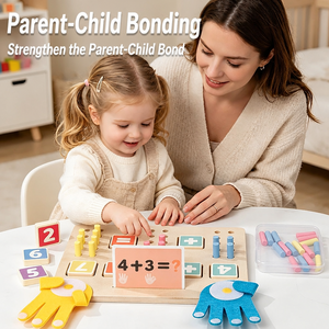 Tavola di Calcolo <span class=keywords><strong>in</strong></span> <span class=keywords><strong>Legno</strong></span> 2 <span class=keywords><strong>in</strong></span> 1 con Perline per Operazioni Matematiche, Gioco Educativo Montessori OEM ODM - Product Image 3