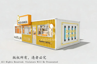 Restaurant de pizza en conteneur pliable préfabriqué, restaurant de luxe en conteneur pliable, design de café, restaurant en conteneur, barbecue