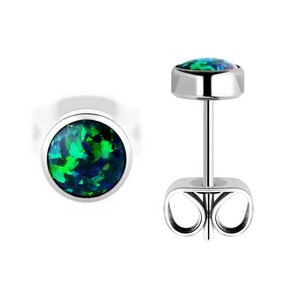 G23 तिवारी ओपल कान की बाली स्टड - Product Image 4