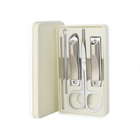 Kit de manucure portable 3 en 1 en acier inoxydable - Coupe-ongles + Repousse-cuticules + Lime à ongles
