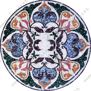 Médaillon <span class=keywords><strong>de</strong></span> sol rond en marbre motif <span class=keywords><strong>de</strong></span> tapis <span class=keywords><strong>de</strong></span> mosaïque en <span class=keywords><strong>pierre</strong></span> et mosaïque circulaire grand médaillon Design <span class=keywords><strong>de</strong></span> sol - Product Image 3