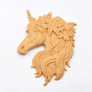 Đáng Yêu Unicorn Head Shaped Bánh Trang Trí Silicone Khuôn Mô Hình Động Vật Cookies Handmade Xà Phòng Khuôn Sô Cô La DIY Baking Công Cụ