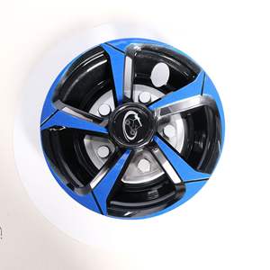 Tapacubos Negros de 8 Pulgadas para Carros de Golf EZGO y ClubCar, Juego de 4 Piezas, Material ABS y Acero, de Fácil Instalación - Product Image 2