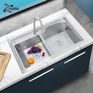 Nouvelles tendances évier de cuisine commercial à bol unique en acier inoxydable 304 poinçonnage <span class=keywords><strong>Lefton</strong></span> Design avec égouttoir sans robinet - Product Image 3