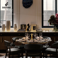 Ensemble complet de mobilier de restaurant et d'hôtel moderne en marbre, sur mesure, pour commande de fabrication et approvisionnement complet
