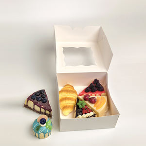 Nuevo embalaje de galletas blanco de moda personalizado, Caja de galletas para hornear de cartón de calidad alimentaria, caja de pastel plegable - Product Image 2