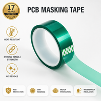 Ruban de masquage personnalisé en PET sensible à la pression, silicone simple face, haute température, pour scellage de sacs et isolation industrielle