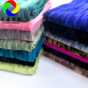 Velours micro-écrasé plissé uni de qualité supérieure, modèle 54'' 100% polyester, en velours micro-écrasé coréen, 5000 crêpes - Product Image 1